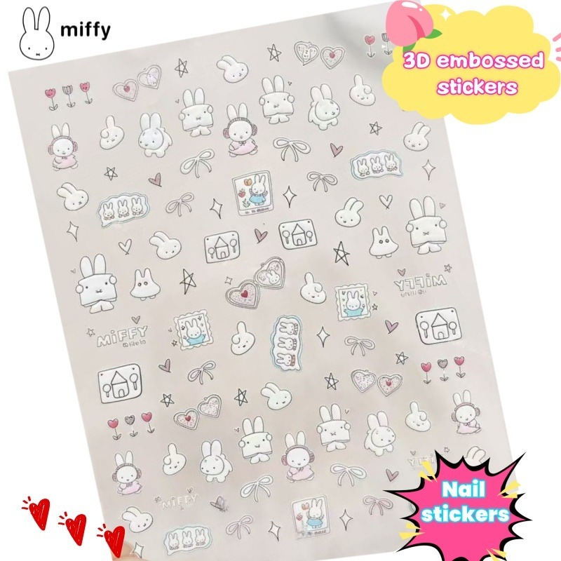 Nail Art - Naklejki na paznokcie z Miffy, kreskówkowe,