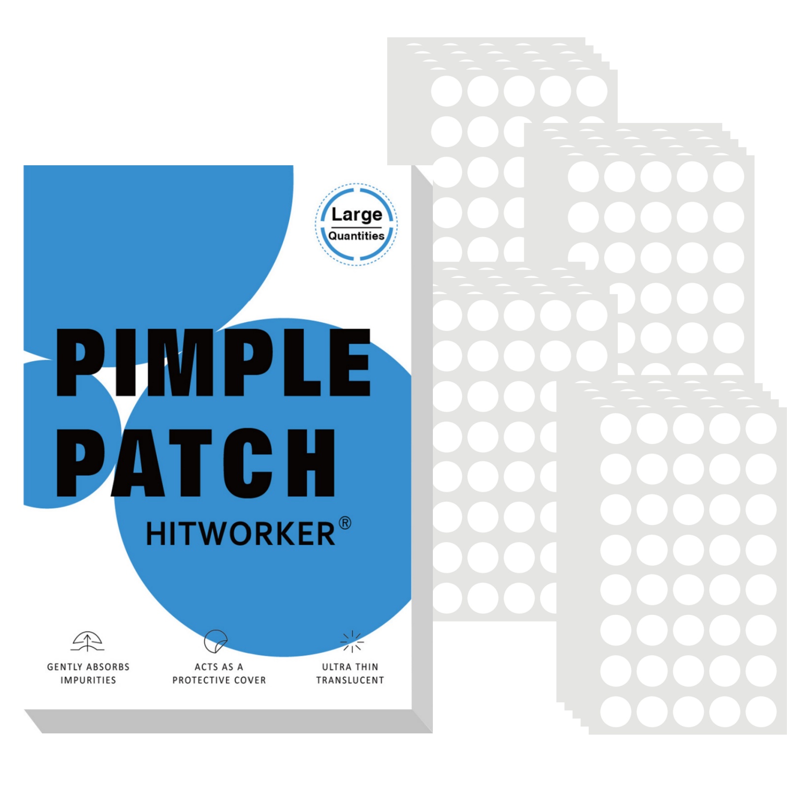 Hydrocolloid Pimple Patch - 800 szt. hydrokoloidowych plastry na trądzik,