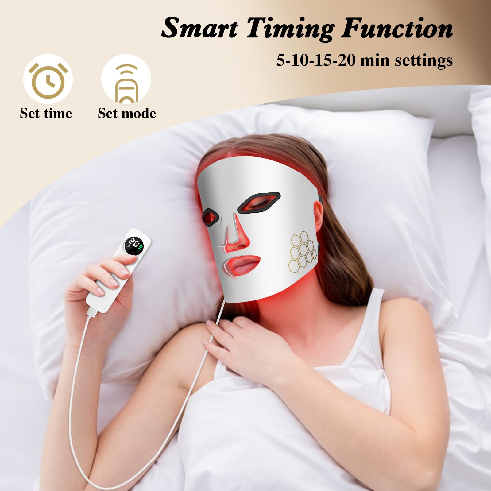 Hello Face LED Maska na twarz  – Led Light Therapy Face Mask recenzja i cena