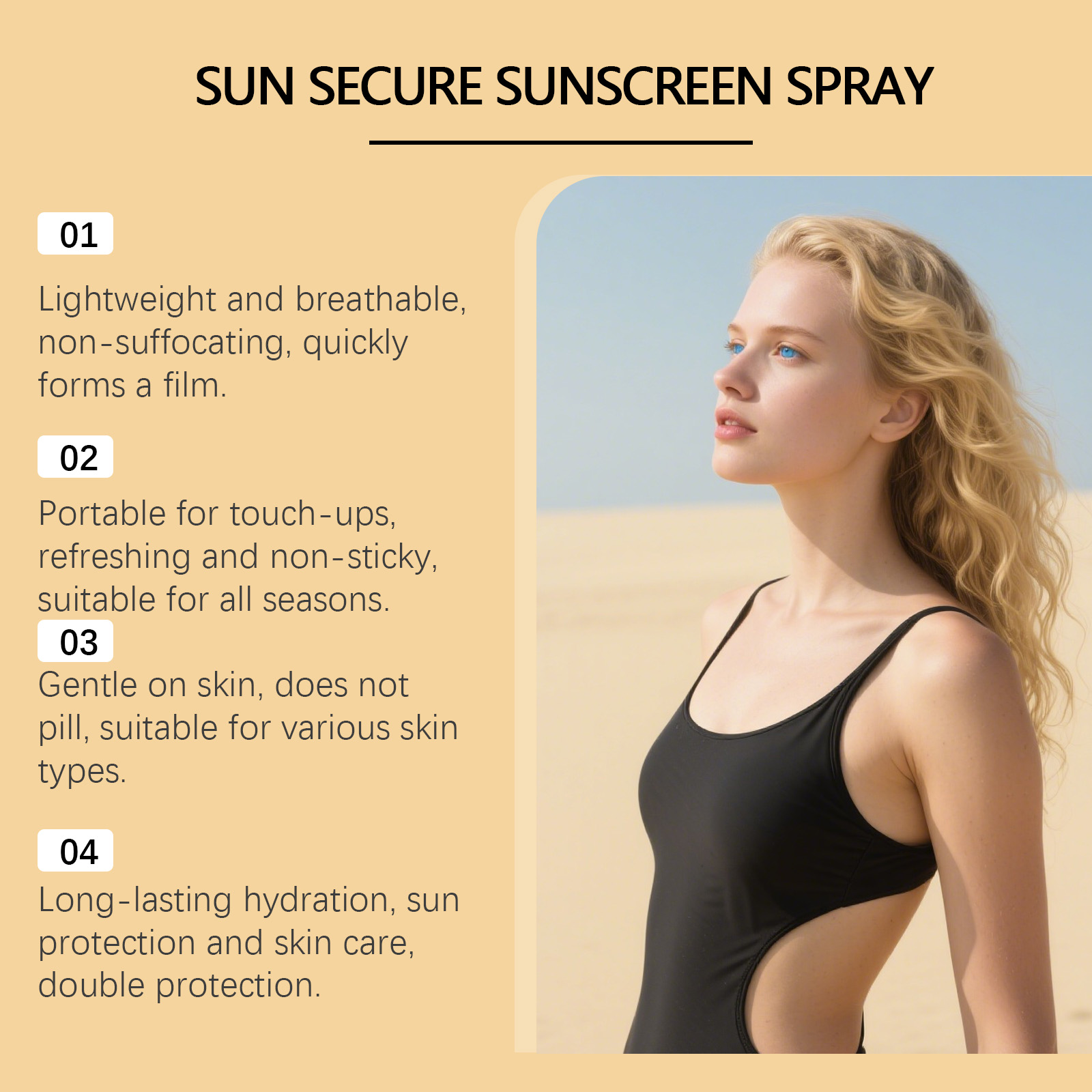 Nawilżający, niewidoczny spray – Spf 50 Waterproof Sunscreen recenzja i cena