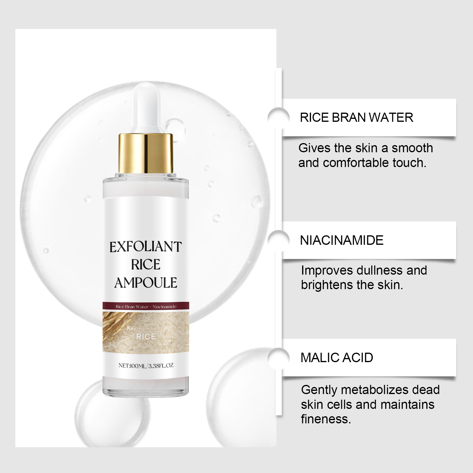Ampułka złuszczająca z ryżem,  – Niacinamide Pore Shrinking Essence recenzja i cena