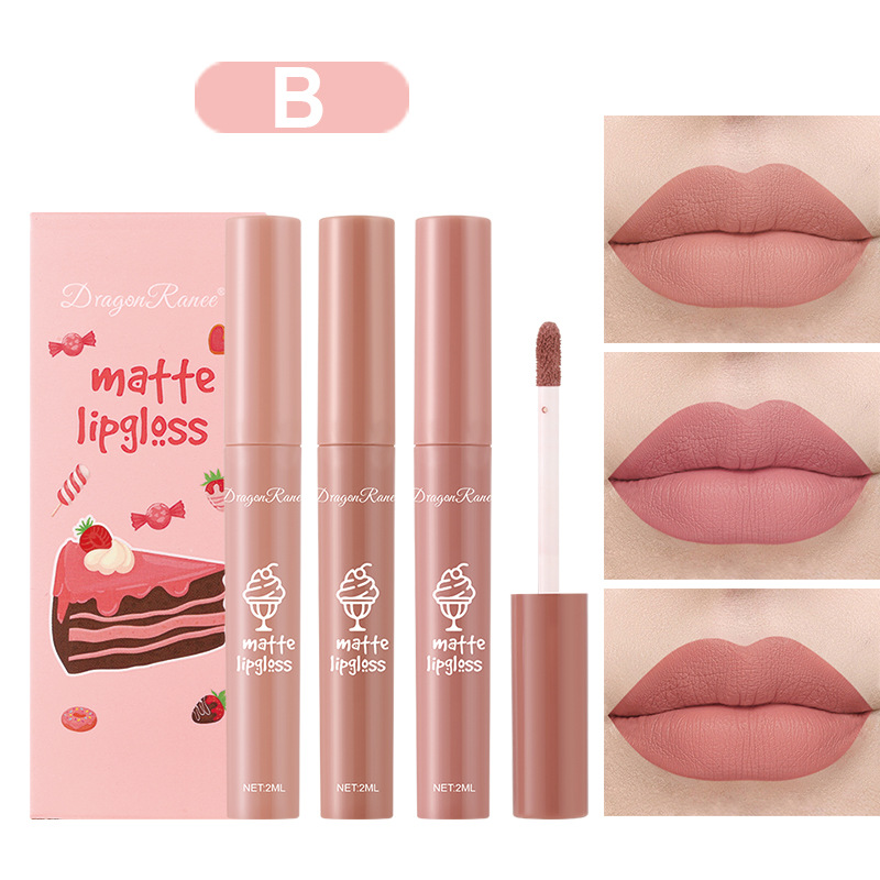 3 szt./zestaw Aksamitne Matowe – Matte Velvet Lip Tint Long Lasting recenzja i cena