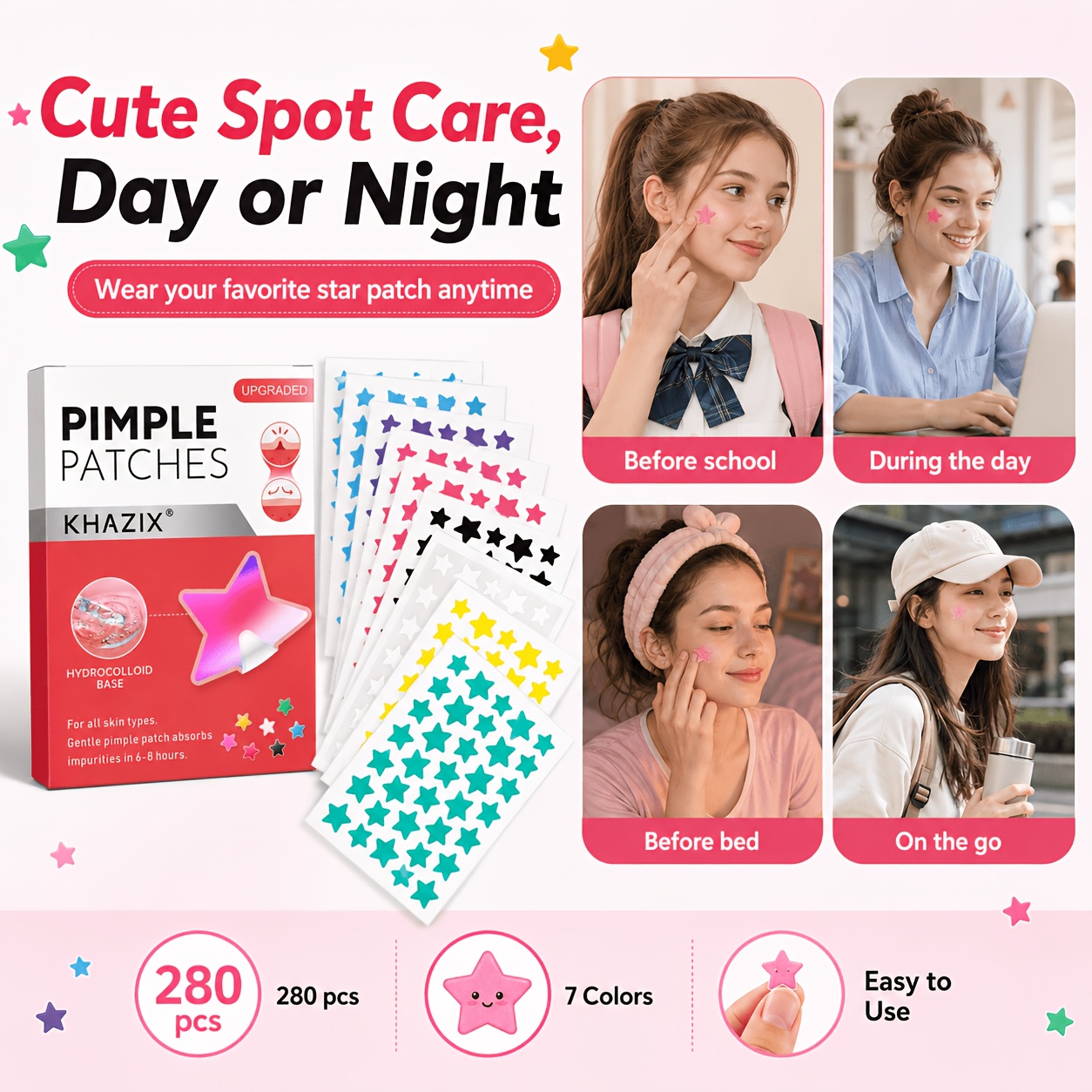 280 szt. Gwiezdnych Plastrów n – Hydrocolloid Pimple Patch recenzja i cena